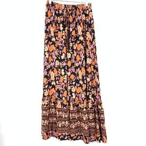 Petal + Pup Katherine Maxi Skirt Womens Size 6 Pull On Waist Floral Print